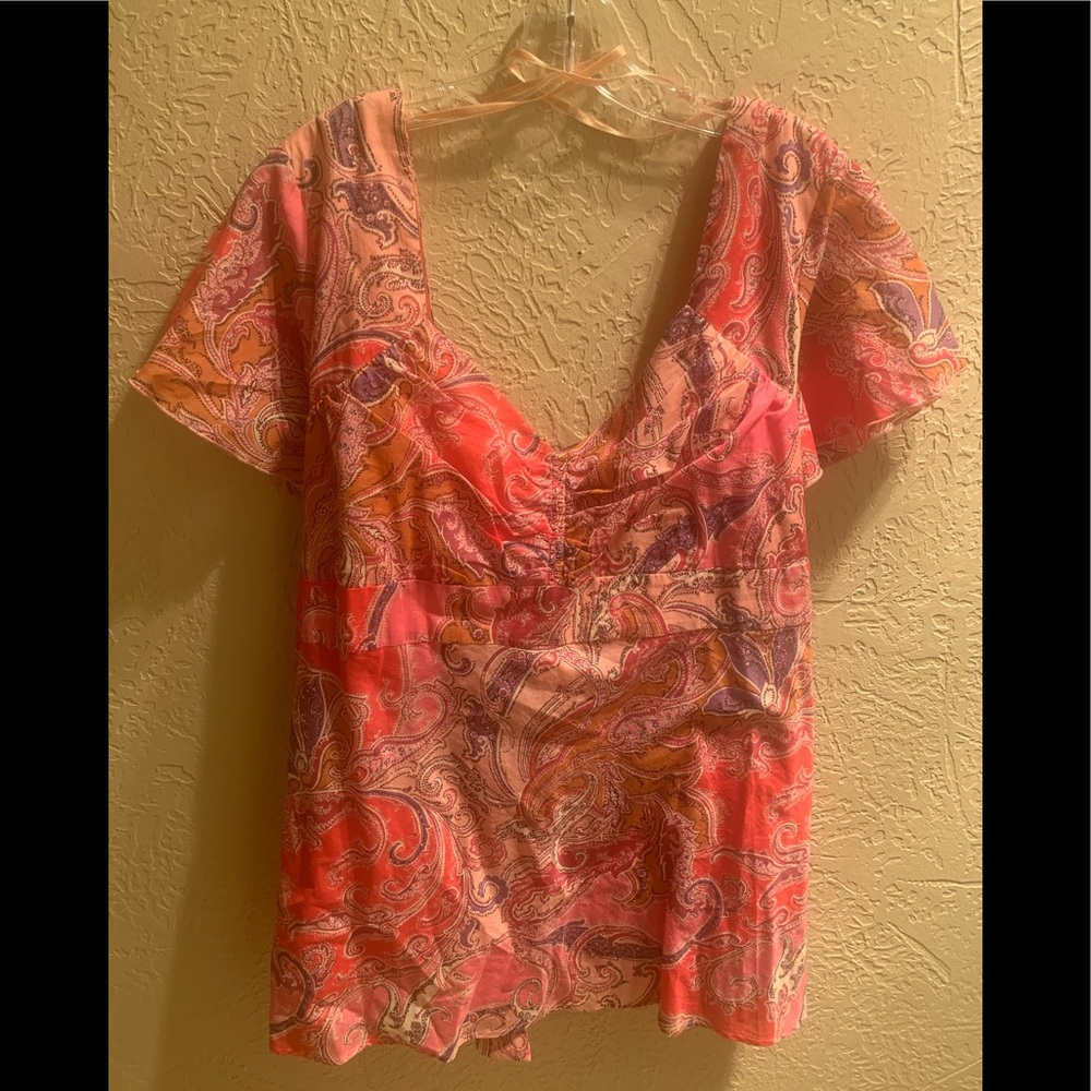SEVEN7 26/28 PAISLEY TOP NWOT